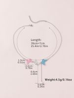 Wholesale Jewelry Elegant Vintage Style Classic Style Tassel Butterfly Imitation Pearl Alloy Pendant Necklace main image 2