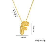 Titanium Steel 18K Gold Plated Simple Style Classic Style Plating Letter Pendant Necklace sku image 5