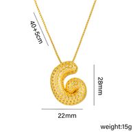Titanium Steel 18K Gold Plated Simple Style Classic Style Plating Letter Pendant Necklace sku image 6