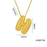 Titanium Steel 18K Gold Plated Simple Style Classic Style Plating Letter Pendant Necklace sku image 7