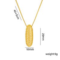 Titanium Steel 18K Gold Plated Simple Style Classic Style Plating Letter Pendant Necklace sku image 8