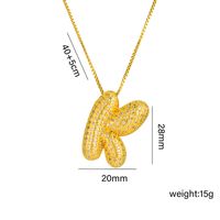Titanium Steel 18K Gold Plated Simple Style Classic Style Plating Letter Pendant Necklace sku image 10