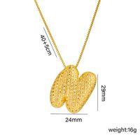 Titanium Steel 18K Gold Plated Simple Style Classic Style Plating Letter Pendant Necklace sku image 13