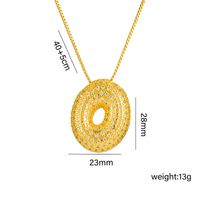 Titanium Steel 18K Gold Plated Simple Style Classic Style Plating Letter Pendant Necklace sku image 14