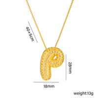 Titanium Steel 18K Gold Plated Simple Style Classic Style Plating Letter Pendant Necklace sku image 15