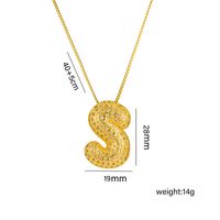 Titanium Steel 18K Gold Plated Simple Style Classic Style Plating Letter Pendant Necklace sku image 18