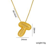 Titanium Steel 18K Gold Plated Simple Style Classic Style Plating Letter Pendant Necklace sku image 19