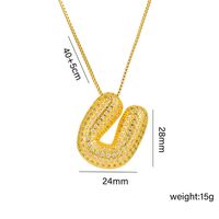 Titanium Steel 18K Gold Plated Simple Style Classic Style Plating Letter Pendant Necklace sku image 20