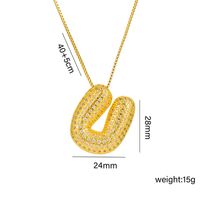 Acier Au Titane Plaqué Or 18K Style Simple Style Classique Placage Lettre Pendentif sku image 20