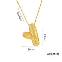 Titanium Steel 18K Gold Plated Simple Style Classic Style Plating Letter Pendant Necklace sku image 24