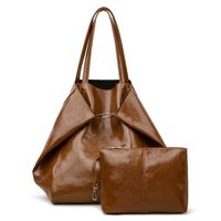Women's Basic Classic Style Solid Color Pu Leather Shopping Bags sku image 1