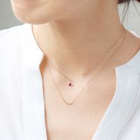 Kupfer Elegant Dame Inlay Geometrisch Künstliche Perlen Zirkon Halskette Mit Anhänger main image 7