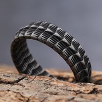 Hip-Hop Streetwear Geometric 304 Stainless Steel Men's Rings main image 6