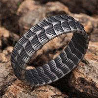 Hip-Hop Streetwear Geometric 304 Stainless Steel Men's Rings main image 8