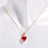Kupfer Elegant Dame Inlay Geometrisch Künstliche Perlen Zirkon Halskette Mit Anhänger main image 3