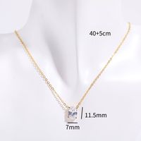 Kupfer Elegant Dame Inlay Geometrisch Künstliche Perlen Zirkon Halskette Mit Anhänger sku image 10