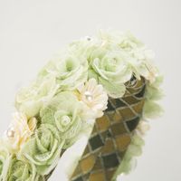 Frau Lässig Ferien Klassischer Stil Blume Legierung Tuch Schwamm Inlay Künstliche Perlen Haarband main image 4