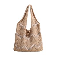 Women's Basic Classic Style Solid Color Knit Shopping Bags sku image 1