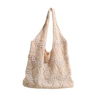 Women's Basic Classic Style Solid Color Knit Shopping Bags sku image 2