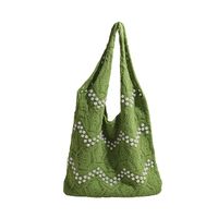 Women's Basic Classic Style Solid Color Knit Shopping Bags sku image 3
