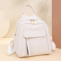 One Size Waterproof 12 Inch Solid Color Street Women's Backpack sku image 2