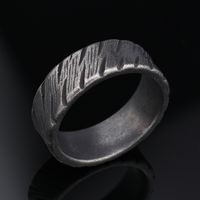 Hip-Hop Streetwear Solid Color 304 Stainless Steel Carving Men's Rings main image 3