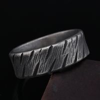 Hip-Hop Streetwear Solid Color 304 Stainless Steel Carving Men's Rings main image 7