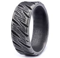 Hip-Hop Streetwear Solid Color 304 Stainless Steel Carving Men's Rings sku image 4