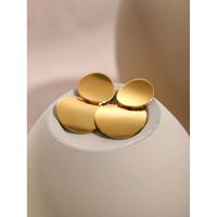 1 Pair IG Style Simple Style Round 304 Stainless Steel 18K Gold Plated Drop Earrings main image 3