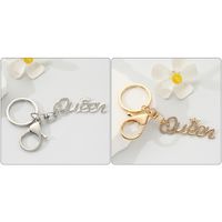 Simple Style Classic Style Commute Letter Crown Alloy Inlay Rhinestones Bag Pendant Keychain main image 6