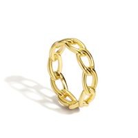 Copper 18K Gold Plated Simple Style Classic Style Plating Inlay Solid Color Zircon Rings sku image 13