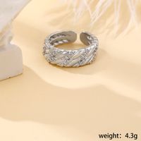 Copper 18K Gold Plated Basic Modern Style Classic Style Inlay Palm Butterfly Twist Artificial Pearls Zircon Open Rings main image 3