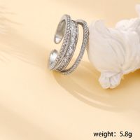 Copper 18K Gold Plated Basic Modern Style Classic Style Inlay Palm Butterfly Twist Artificial Pearls Zircon Open Rings main image 6