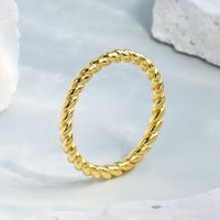 Copper 18K Gold Plated Simple Style Classic Style Plating Inlay Solid Color Zircon Rings main image 6