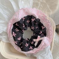 Women's Sweet Bow Knot Cloth Lace Printing Hair Tie sku image 2
