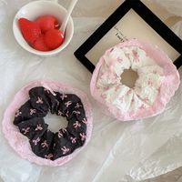 Women's Sweet Bow Knot Cloth Lace Printing Hair Tie main image 5