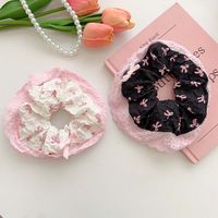 Women's Sweet Bow Knot Cloth Lace Printing Hair Tie main image 3