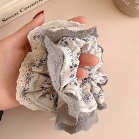 Women's Retro Sweet Flower Cloth Rubber Band Printing Lace Hair Tie main image 4