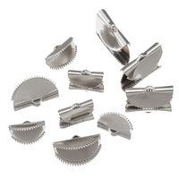 20 PCS/Package 10mm 15mm 20mm 304 Stainless Steel Sector Solid Color Polished Jewelry Buckle sku image 3