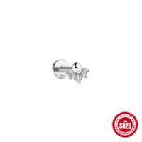 1 Pièce Boucles D'Oreilles Cartilage Décontractée Style Simple Géométrique Noeud D'Arc Argent Sterling Placage Incruster Zircon Boucles D'Oreilles Cartilage sku image 4