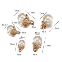 20 PCS/Package Diameter 10mm Diameter 8mm Hole 4~4.9mm Alloy Pearl Round Polished Pendant main image 2