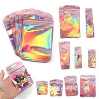 Sweet Solid Color Plastic Printing Jewelry Packaging Bags main image 6