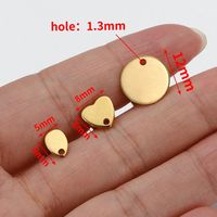 10 PCS/Package 304 Stainless Steel Gold Plated Solid Color Jewelry Buckle main image 4