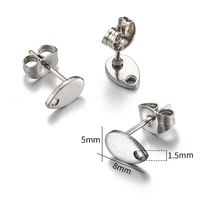 10 PCS/Package 304 Stainless Steel Gold Plated Solid Color Jewelry Buckle sku image 1