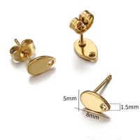 10 PCS/Package 304 Stainless Steel Gold Plated Solid Color Jewelry Buckle sku image 11
