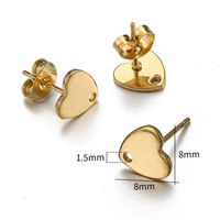 10 PCS/Package 304 Stainless Steel Gold Plated Solid Color Jewelry Buckle sku image 12