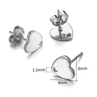 10 PCS/Package 304 Stainless Steel Gold Plated Solid Color Jewelry Buckle sku image 2