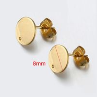 10 PCS/Package 304 Stainless Steel Gold Plated Solid Color Jewelry Buckle sku image 13