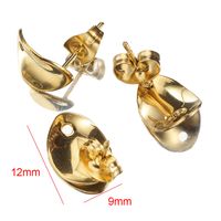 10 PCS/Package 304 Stainless Steel Gold Plated Solid Color Jewelry Buckle sku image 17