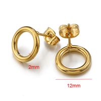 10 PCS/Package 304 Stainless Steel Gold Plated Solid Color Jewelry Buckle sku image 16